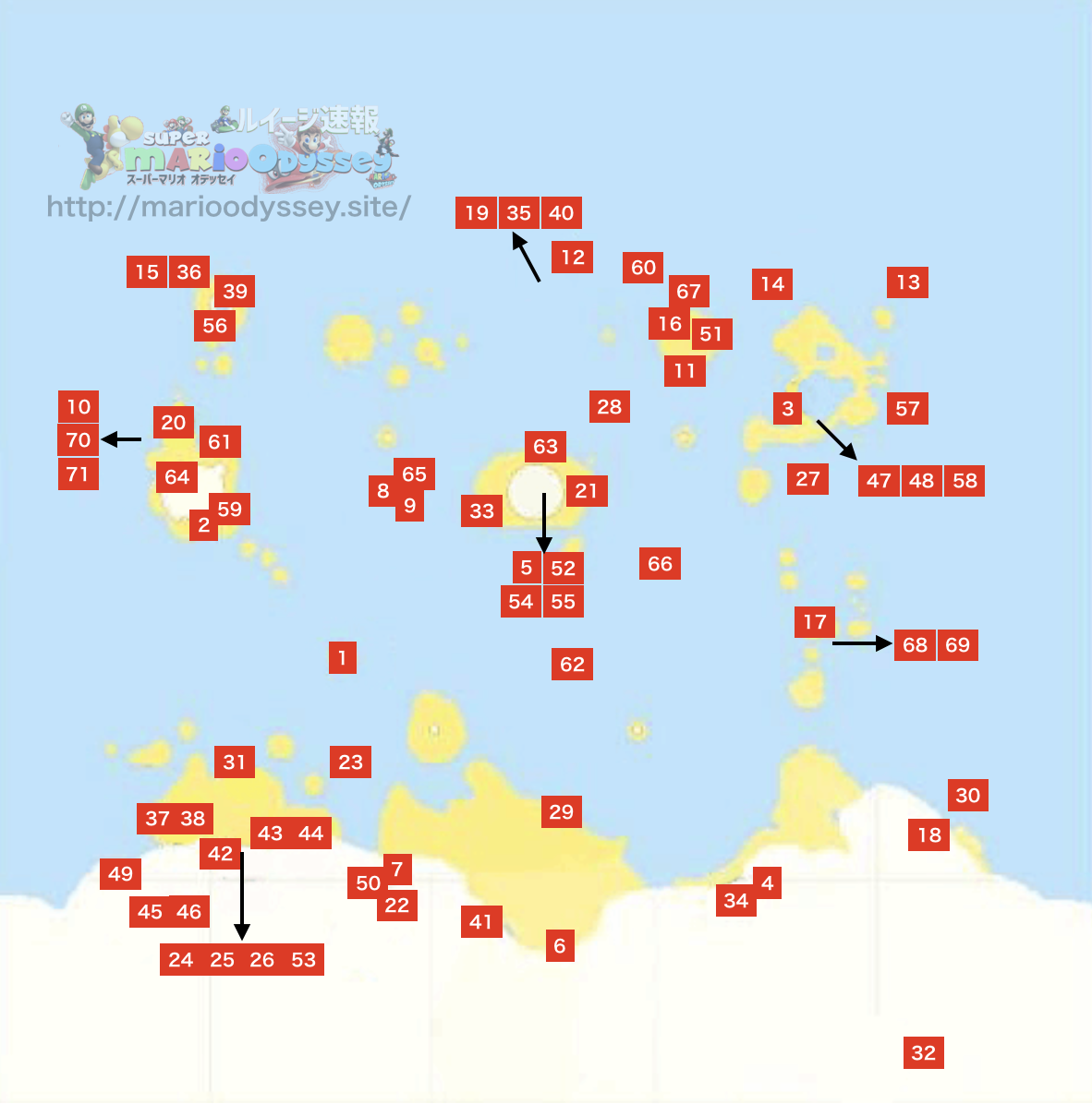 海の国シュワシュワーナのパワームーン全71個の入手場所一覧まとめ マリオオデッセイ攻略 ルイージ速報 スウィッチ Ps4 Ds Pcゲームの最新情報攻略
